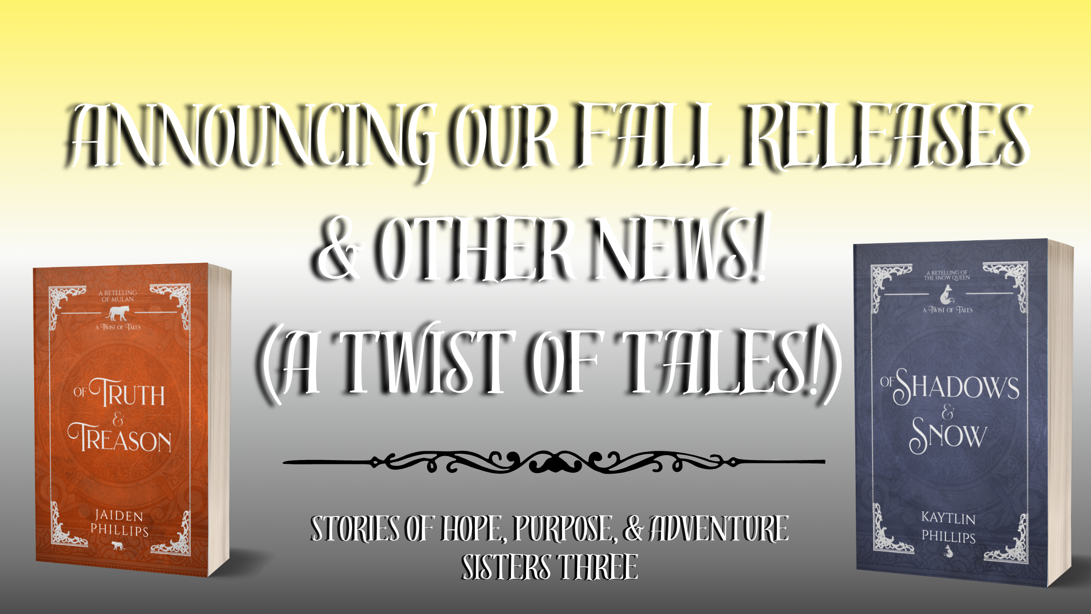 Announcing our Fall Releases & Other News! (A Twist of Tales!)